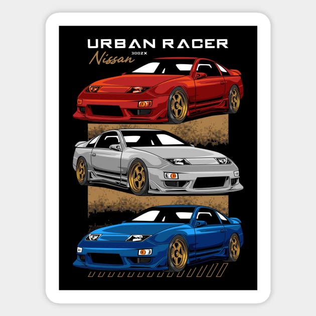 Nissan 300ZX Car Sticker by milatees